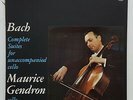 MAURICE GENDRON - JS BACH 6 suites for cello solo PHILIPS stereo 3xLPs box EX