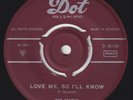 BOB DENTON w/ EDDIE COCHRAN Love Me So I'll Know RARE Denmark 45 rockabilly teen