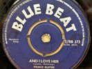 PRINCE BUSTER KNOCK ON WOOD / AND I LOVE HER OG UK BLUE BEAT BB373 CLIP