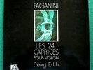 DEVY ERLIH   PAGANINI LES 24 CAPRICES POUR VIOLON  ADES 19003/4  2 LP   DEDICACE