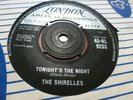 THE SHIRELLES TONIGHT'S THE NIGHT / THE DANCE IS OVER 1960 LONDON 45-HL 9233