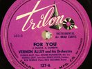 Rare Jazz 78 VERNON ALLEN For You TRILON 127 wardell gray