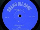HANK WILLIAMS JR. GRAND OLE OPRY ORIGINAL RADIO SHOW RECORD THE CARTER FAMILY