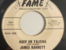Rare Northern Soul James Barnett Keep on Talking Fame 1001 Original Promo