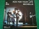 THE BEATLES - Run For Your Life / Michelle - 45 giri PARLOPHON Disco Giallo