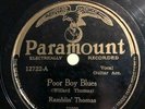 Ramblin' Thomas, Paramount, 12722, Poor Boy Blues, 78 RPM, Blues, Record
