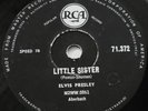 ELVIS PRESLEY - LITTLE SISTER / HIS LATEST FLAME - SOUTH AFRICA - 78 RPM - EXC