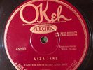 Okeh 45202 Carter Brothers & Son LIZA JANE  78 rpm Country 1928 E