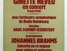 GINETTE NEVEU in concert BRAHMS violin concerto STIL 0305S48 LP NM