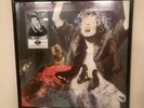 JONI MITCHELL SIGNED  dog eat dog VINYL FRAMED w.MUCH MUSIC I&I PASS 1994
