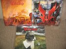 Warlord – The Hunt For Damien RED LP + Rising Out Of The Ashes + The Holy Empire