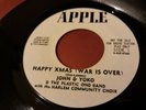John & Yoko LENNON Plastic Ono Band APPLE WHITE PROMO 45 Happy Xmas War Is Over