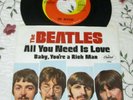 The Beatles-All You Need Is Love/Baby You're A Rich Man-Vinyl 45w/Picture Sleeve