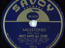 HEAR  BeBop Jazz 78 MILES DAVIS Milestones SAVOY 934 charlie parker