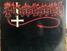 POSSESSED SEVEN CHURCHES 1985 COMBAT RECORDS GREEN LABEL MX 8024 EMBOSSED COVER