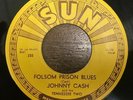 Rockabilly Country 45 Orig. Sun Johnny Cash Folsom Prison Blues VG++ extra clean