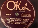 Okeh 40108 Fiddlin' John Carson OLD AUNT PEGGY 78rpm Country EE+ Ralph Peer 1924