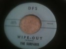 THE SURFARIS 45' RECORD WIPE-OUT SURFER JOE DFS LABEL NEAR MINT -