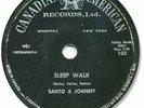 Super Rare 1959 SANTO & JOHNNY  Rock’n Roll 78 RPM Record. Sleep Walk/ All Night