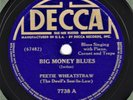 RARE BLUES -- Peetie Wheatstraw : Big Money Blues -  Decca 7738 - 78 RPM E-