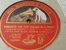 BACH CONCERTO FOR 2 VIOLINS FRITZ KREISLER & EFREM ZIMBALIST HMV DB587 & 588