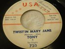 ROCKABILLY PROMO 45...TONY & THE KNIGHTS...TWIST'IN MARY JANE...USA 720...VG