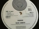 Black Sabbath LP Paranoid UK Large Vertigo Swirl 1st press No big bear NN
