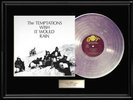 TEMPTATIONS WISH IT WOULD RAIN FRAMED LP WHITE GOLD PLATINUM TONE VINYL NON RIAA