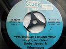 LINDA JONES & WHATNAUTS I'M SO GLAD THAT I FOUND YOU VINYL IS IN EX CONDITION