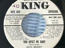 Boyd Bennett And His Rockets You Upset Me Baby 45 DJ Promo VG+ King   Rockabilly