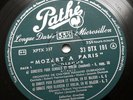 JACQUES DUMONT OUBRADOUS Mozart a Paris RECORD 1 french 1956 pathe DTX 191 FD LP