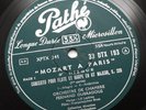 FERNAND OUBRADOUS Mozart a Paris RECORD 3 french 1956 pathe DTX 193 FD LP