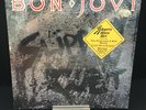 Unusual Bon Jovi - Slippery When Wet offset round label rare LP Vinyl Record