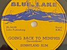 Rare SUNNYLAND SLIM Going Back To Memphis 1954 BLUE LAKE 105 Orig BLUES 78 MINT-