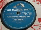 ELVIS PRESLEY THAT'S WHEN YOUR HEARTACHES BEGIN & ALL SHOOK UP HMV POP359