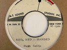 Unreleased Teen Rockabilly/Popcorn ACETATE 45 HANK GELLIS Red Handed/Too Late