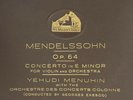 VINTAGE HMV MENDELSSOHN OP.64 CONCERTO IN E MINOR MENUHIN ENESCO / COLONNE VGC