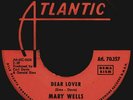 MARY WELLS: Dear Lover ( v. rare orig. 1966 German ATLANTIC 7