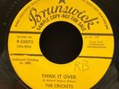 Buddy Holly & The Crickets 45 Think it Over / Fool's Paradise Brunswick Promo