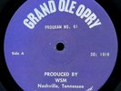 BILL MONROE & THE BLUEGRASS BOYS GRAND OLE OPRY RADIO SHOW RECORD JEAN SHEPARD