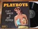 Chet Baker Art Pepper Playboys EX  1st DG World Pacific lp Cheesecake cover