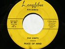 FIVE SCRIPTS Doo Wop 45rpm Peace Of Mind b/w The Clock LISTEN