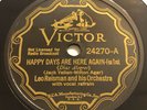 Leo Reisman / Rudy Vallee - Happy Days Are Here Again Victor Scroll 24270 JAZZ