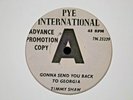TIMMY SHAW gonna send you back to georgia PYE INT UK DEMO 1963 rare mod R&B NM