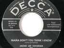 JACKIE LEE COCHRAN Mama Don't You Think I Know Decca Rockabilly 45 HEAR