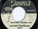 HAYDEN THOMPSON Watcha Gonna Do Profile Rockabilly 45 HEAR