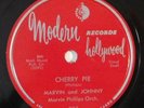 r&b 78 RPM MARVIN AND JOHNNY Cherry Pie Tick Tock MODERN E doo wop record
