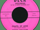 BOBBY WILLIAMS (w/ group) Chapel of Love / You 45rpm Deck 1958 doo-wop classic