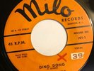 TONY ORLANDO   DING DONG   MILO RECORDS 101   Rare Doo Wop 45