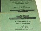 Lotte Lehmann - Song Recital NO.1 & NO.2 - Victor Masterpiece M-292 M-419